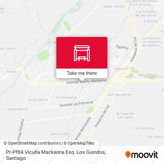 Pr-Pf84 Vicuña Mackenna Esq. Los Guindos map