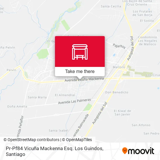 Mapa de Pr-Pf84 Vicuña Mackenna Esq. Los Guindos