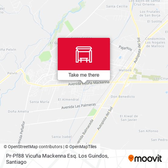 Pr-Pf88 Vicuña Mackenna Esq. Los Guindos map