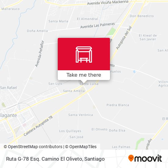 Mapa de Ruta G-78 Esq. Camino El Oliveto