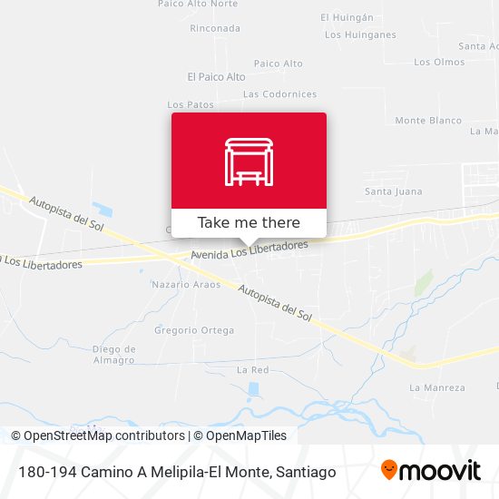 Mapa de 180-194 Camino A Melipila-El Monte