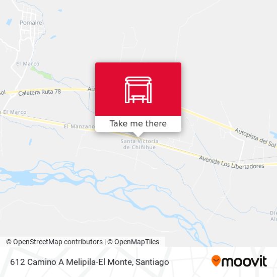 612 Camino A Melipila-El Monte map