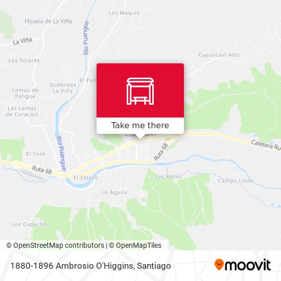 Mapa de 1880-1896 Ambrosio O'Higgins