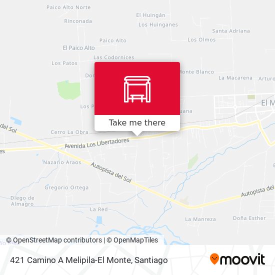 421 Camino A Melipila-El Monte map