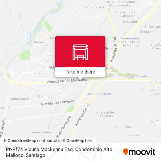 Mapa de Pr-Pf74 Vicuña Mackenna Esq. Condominio Alto Malloco