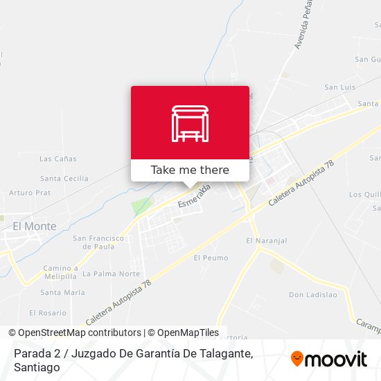 Parada 2 / Juzgado De Garantía De Talagante map