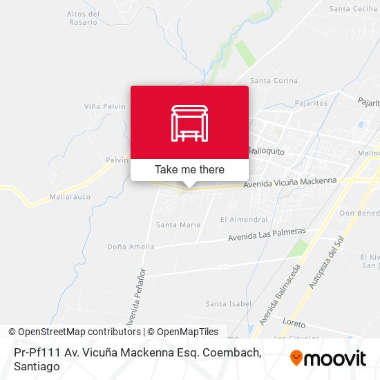 Pr-Pf111 Av. Vicuña Mackenna Esq. Coembach map