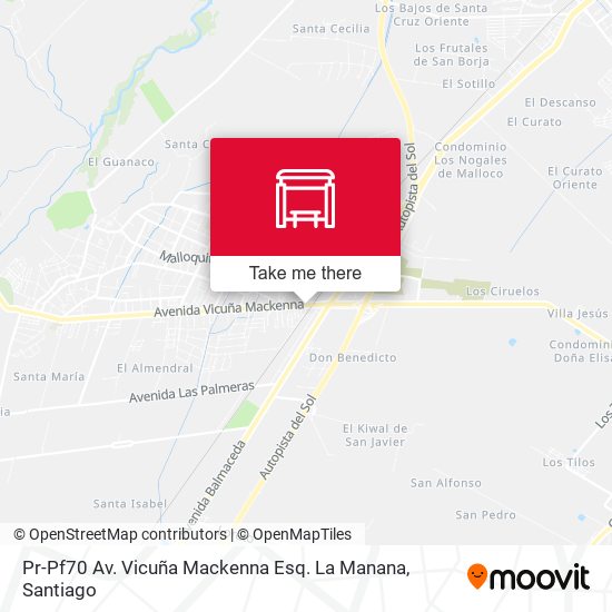 Pr-Pf70 Av. Vicuña Mackenna Esq. La Manana map