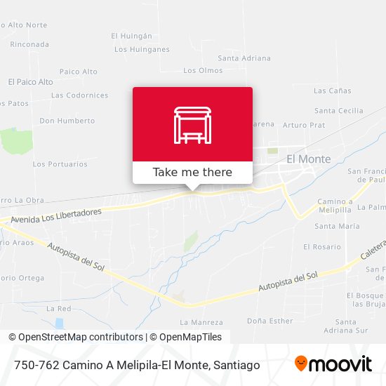 750-762 Camino A Melipila-El Monte map