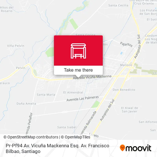 Pr-Pf94 Av. Vicuña Mackenna Esq. Av. Francisco Bilbao map