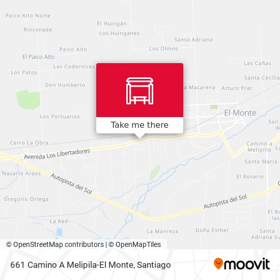 661 Camino A Melipila-El Monte map