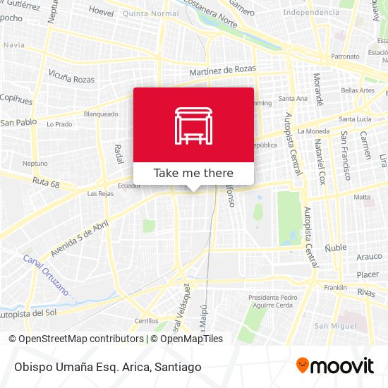 Obispo Umaña Esq. Arica map