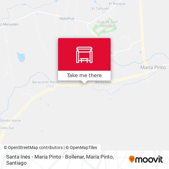 Santa Inés - María Pinto - Bollenar, María Pinto map