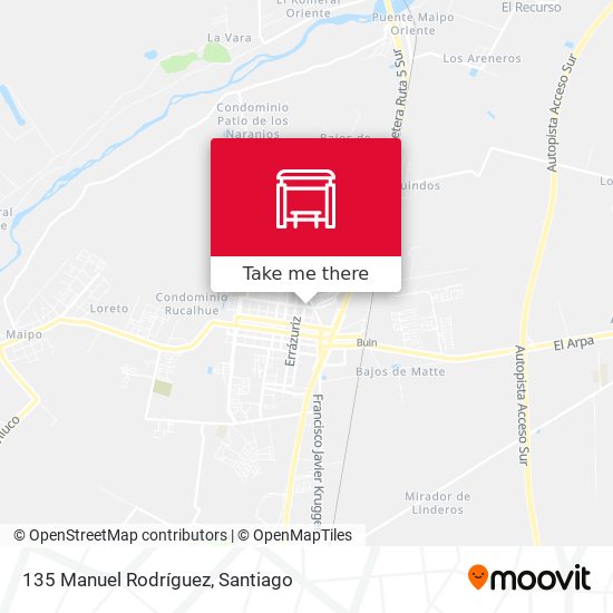 Mapa de 135 Manuel Rodríguez