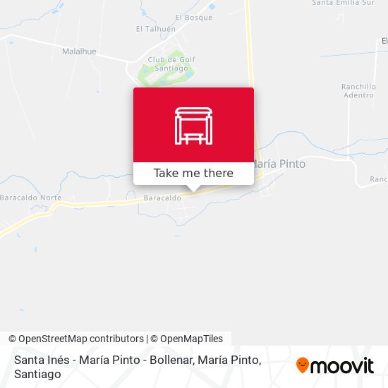 Santa Inés - María Pinto - Bollenar, María Pinto map