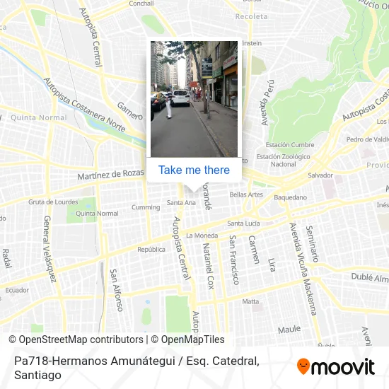 Mapa de Pa718-Hermanos Amunátegui / Esq. Catedral
