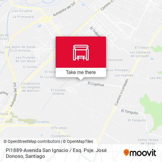 Pi1889-Avenida San Ignacio / Esq. Psje. José Donoso map