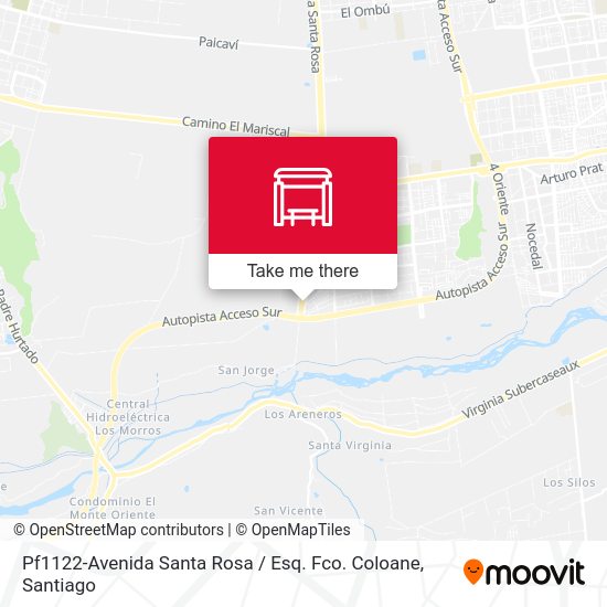 Pf1122-Avenida Santa Rosa / Esq. Fco. Coloane map