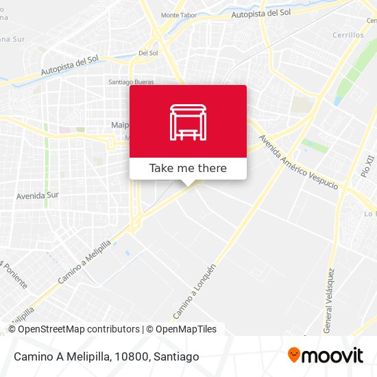 Camino A Melipilla, 10800 map