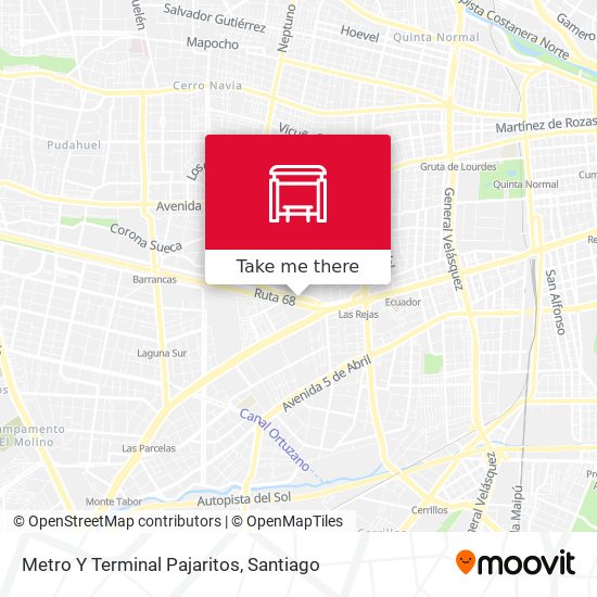 Metro Y Terminal Pajaritos map