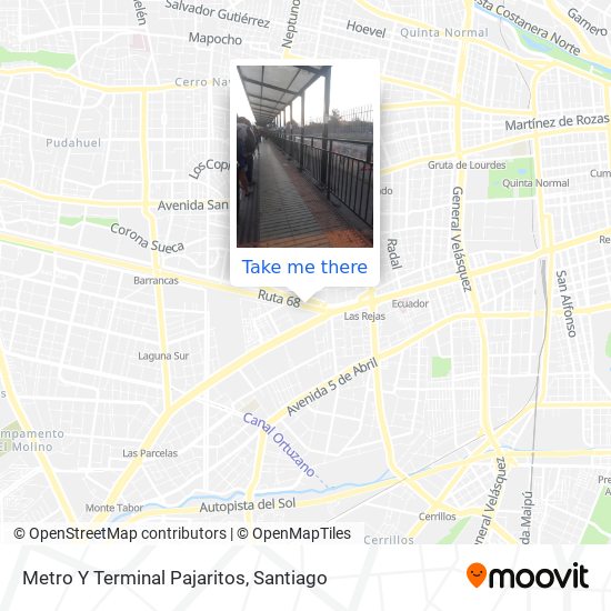 Metro Y Terminal Pajaritos map
