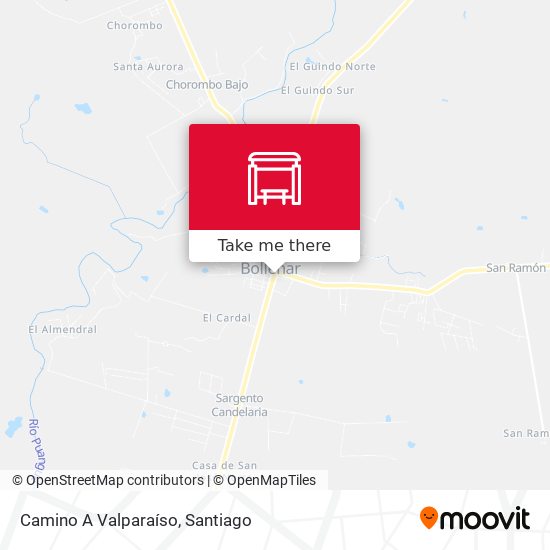 Camino A Valparaíso map