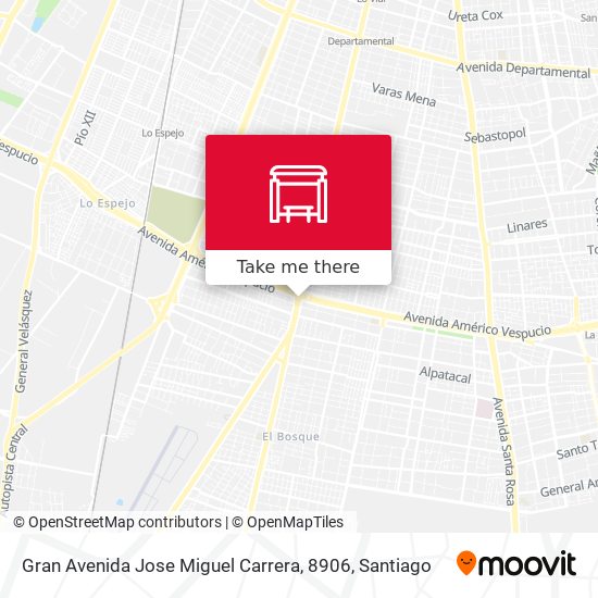 Gran Avenida Jose Miguel Carrera, 8906 map