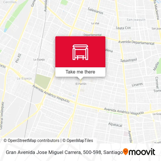 Gran Avenida Jose Miguel Carrera, 500-598 map