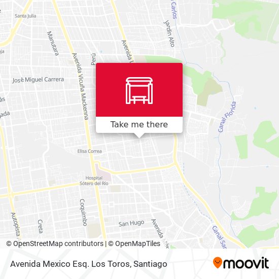 Avenida Mexico Esq. Los Toros map