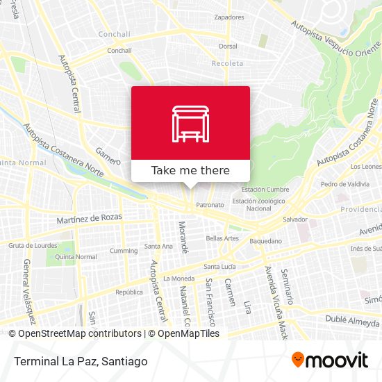 Terminal La Paz map