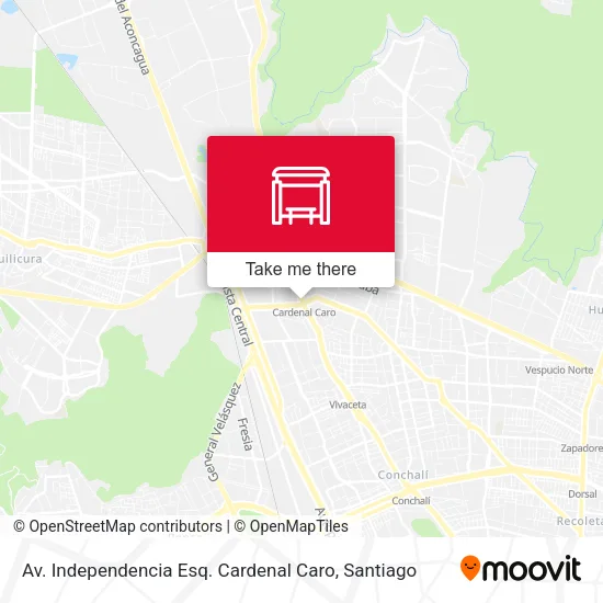 Av. Independencia Esq. Cardenal Caro map