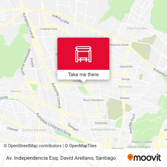 Av. Independencia Esq. David Arellano map