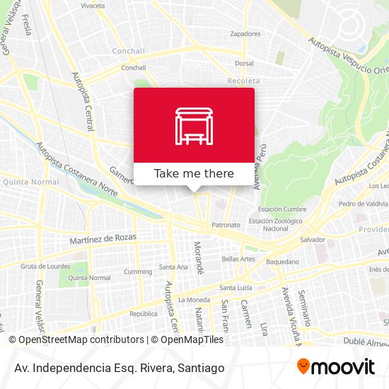 Mapa de Av. Independencia Esq. Rivera