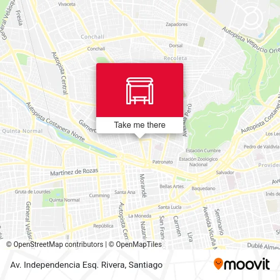 Av. Independencia Esq. Rivera map