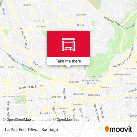 La Paz Esq. Olivos map