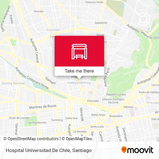 Hospital Universidad De Chile map