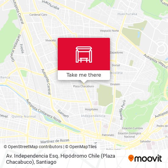 Av. Independencia Esq. Hipódromo Chile (Plaza Chacabuco) map