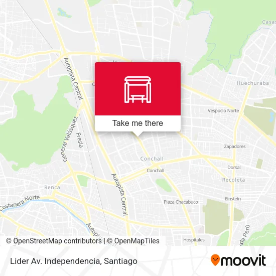Lider Av. Independencia map