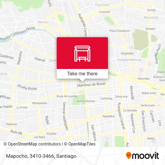 Mapocho, 3410-3466 map