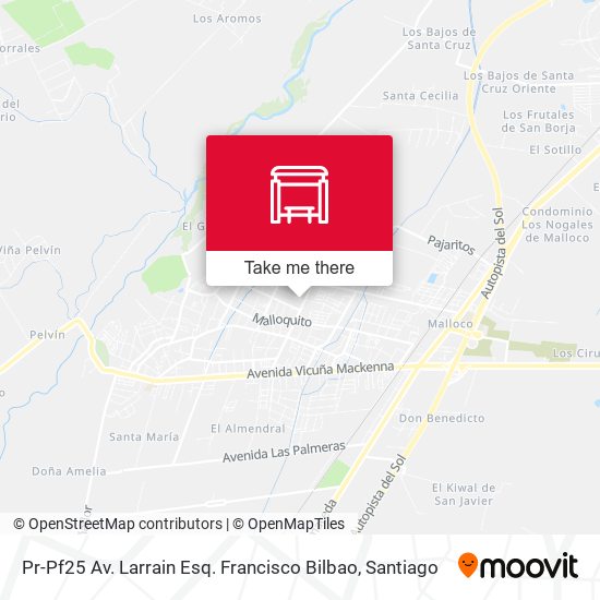 Pr-Pf25 Av. Larrain Esq. Francisco Bilbao map