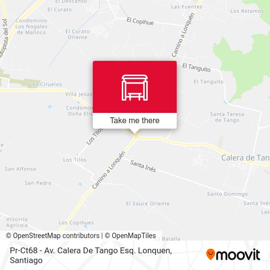 Mapa de Pr-Ct68 - Av. Calera De Tango Esq. Lonquen