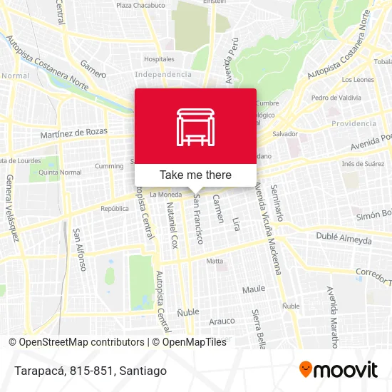 Tarapacá, 815-851 map