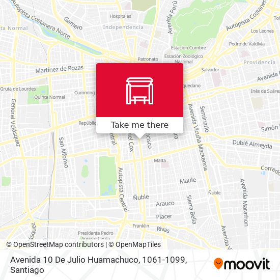 Avenida 10 De Julio Huamachuco, 1061-1099 map