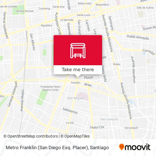 Metro Franklin (San Diego Esq. Placer) map