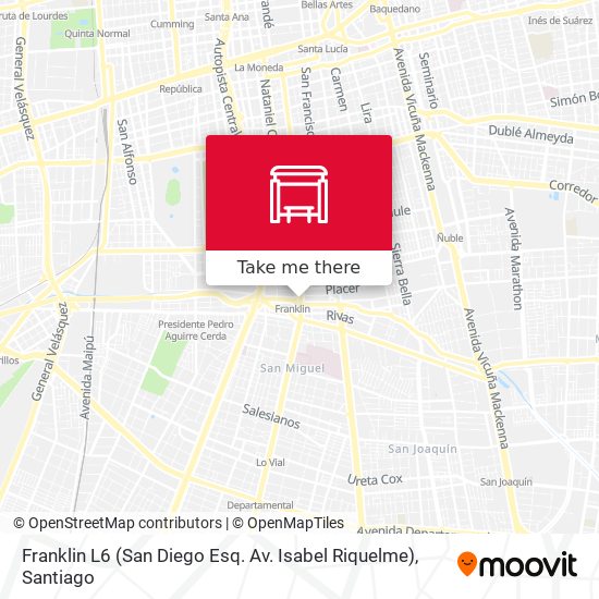 Franklin L6 (San Diego Esq. Av. Isabel Riquelme) map