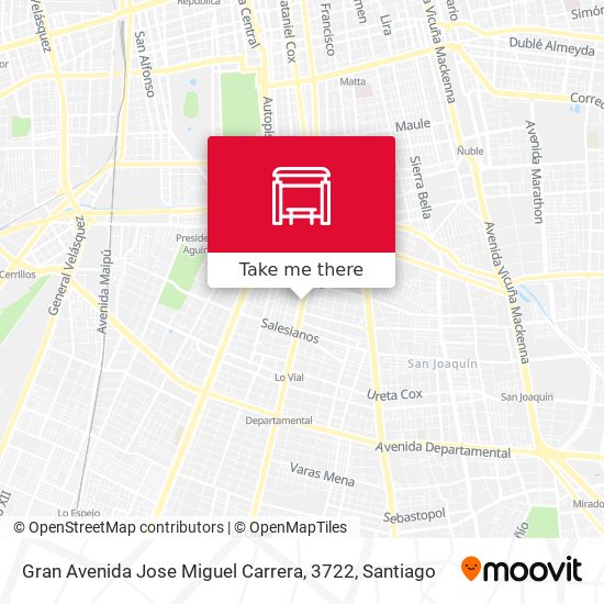 Gran Avenida Jose Miguel Carrera, 3722 map