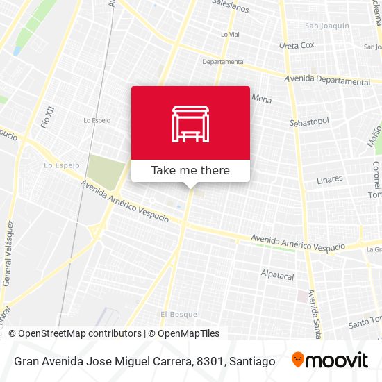 Mapa de Gran Avenida Jose Miguel Carrera, 8301