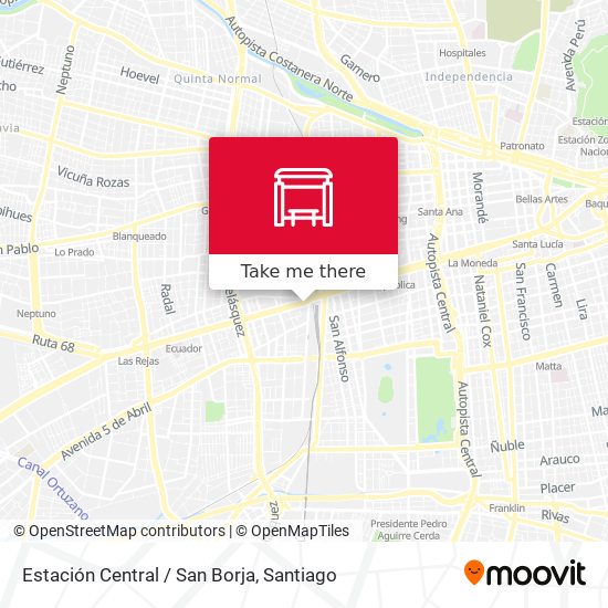 Estación Central / San Borja map