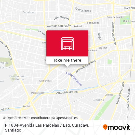 Pi1804-Avenida Las Parcelas / Esq. Curacaví map