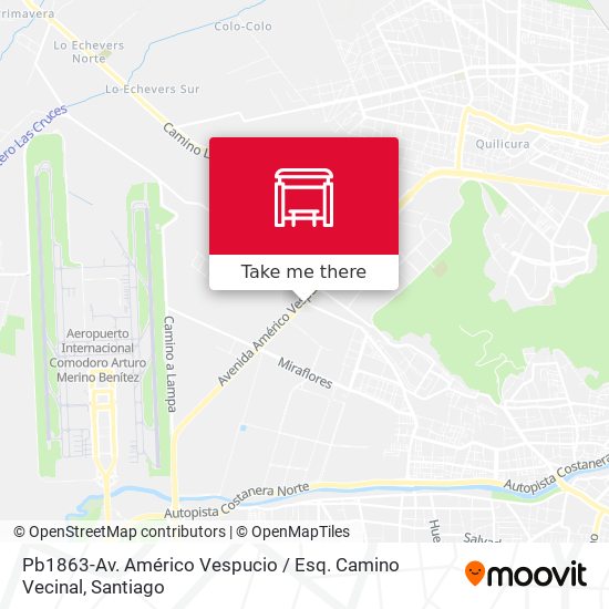 Pb1863-Av. Américo Vespucio / Esq. Camino Vecinal map